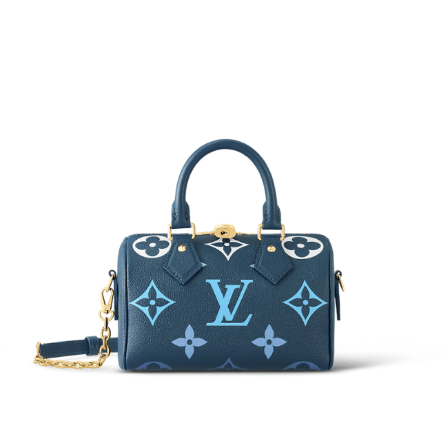 LOUIS VUITTON SPEEDY BANDOUILIÈRE 20 BLUE 8.1 INCHES M46517