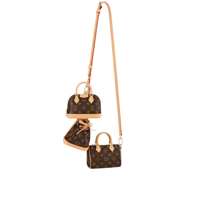 LOUIS VUITTON TRIO MINI ICONES SPEEDY BROWN MONOGRAM SET M81081