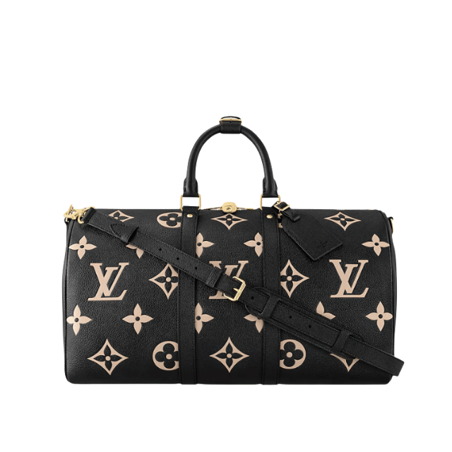 LOUIS VUITTON KEEPALL BANDOULIÈRE 45 BLACK 17.7 INCHES M46670