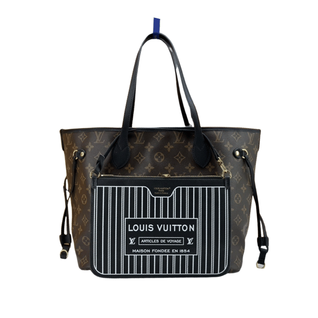 LOUIS VUITTON NEVERFULL INSIDE OUT MM DARK BROWN 12.2 INCHES M11946
