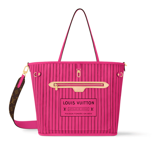 LOUIS VUITTON NEVERFULL BANDOULIÈRE INSIDE OUT MM PINK 12.2 INCHES M12779