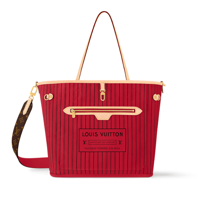 LOUIS VUITTON NEVERFULL BANDOULIÈRE INSIDE OUT MM RED 12.2 INCHES M12779