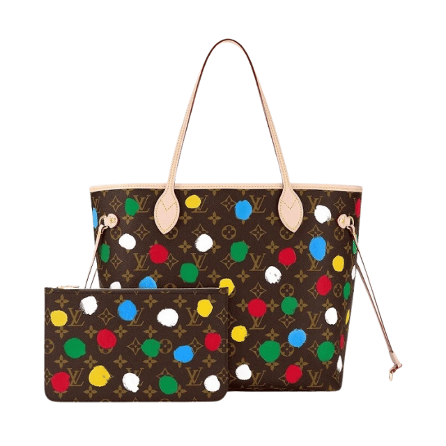 LOUIS VUITTON X YAYOI KUSAMA NEVERFULL MM MONOGRAM MULTICOLOR 12.2 INCHES M22980