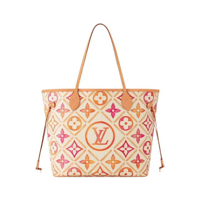 LOUIS VUITTON NEVERFULL MM BY THE POOL PINK/ORANGE 12.2 INCHES M11263