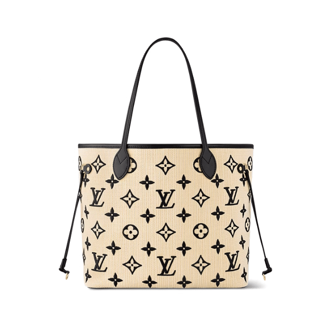LOUIS VUITTON NEVERFULL MM MONOGRAM GIANT BLACK ON BEIGE 12.2 INCHES M22838