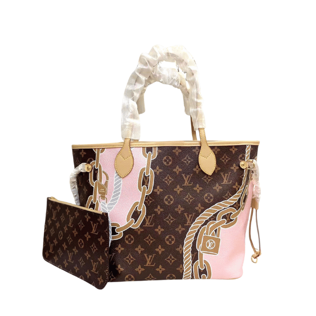 LOUIS VUITTON NEVERFULL MM MONOGRAM CANVAS SUMMER TRUNKS PINK 12.2 INCHES M46329