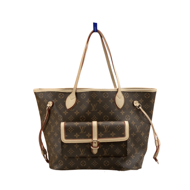 LOUIS VUITTON NEVERFULL MM MONOGRAM EMPREINTE LEATHER WITH POUCH POCKET BROWN 12.2 INCHES M20921