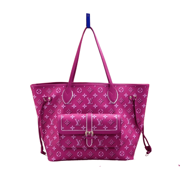 LOUIS VUITTON NEVERFULL MM MONOGRAM EMPREINTE LEATHER WITH POUCH POCKET PINK 12.2 INCHES M20921