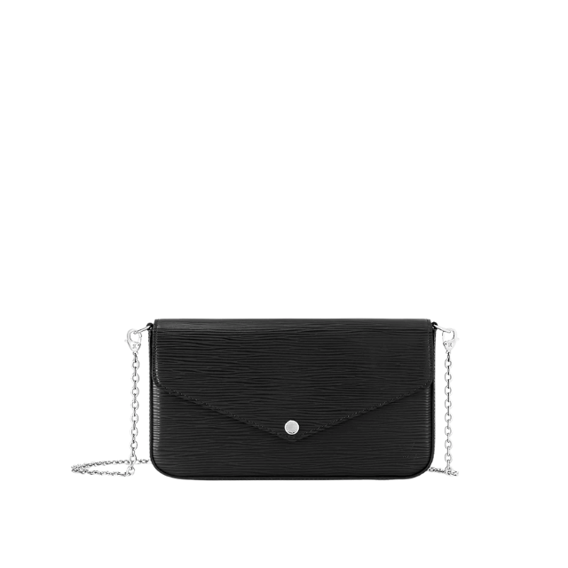 LOUIS VUITTON POCHETTE FÉLICIE EPI LEATHER BLACK 8.3 INCHES M62648
