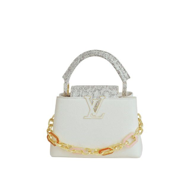 LOUIS VUITTON CAPUCINES NANO WHITE 7.9 INCHES
