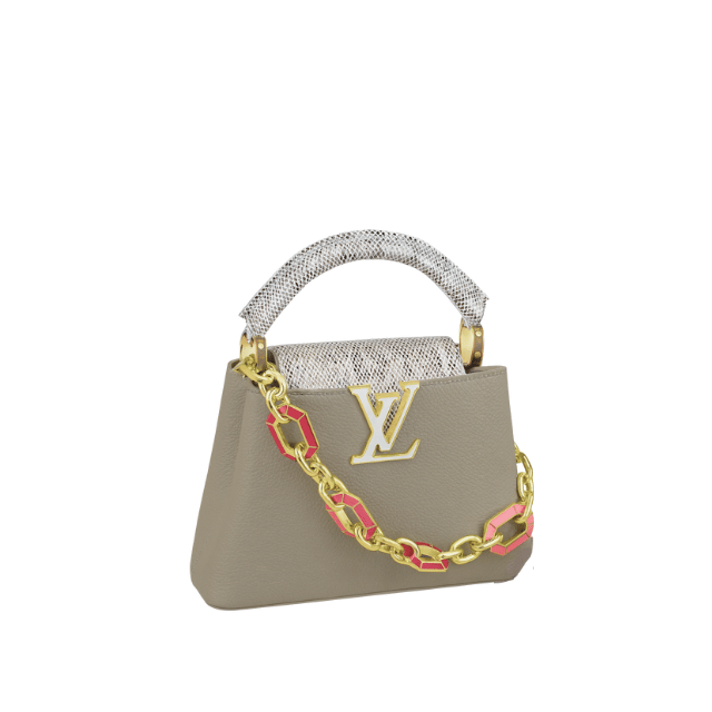 LOUIS VUITTON CAPUCINES NANO TAUPE 7.9 INCHES
