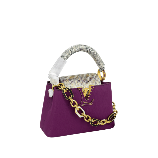 LOUIS VUITTON CAPUCINES NANO PURPLE 7.9 INCHES
