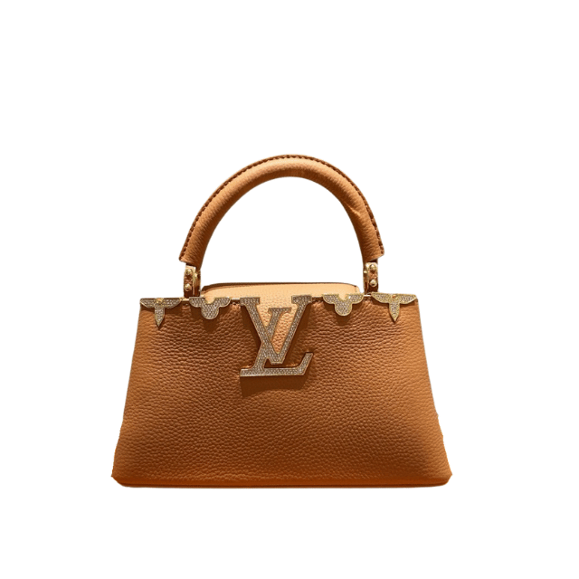 LOUIS VUITTON CAPUCINES NANO BAG BROWN 8.7 INCHES