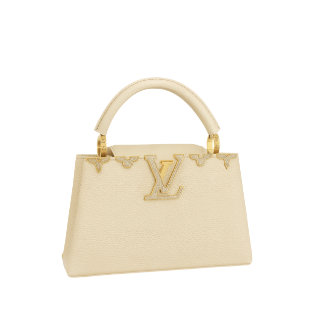 LOUIS VUITTON CAPUCINES NANO BAG IVORY BEIGE 8.7 INCHES