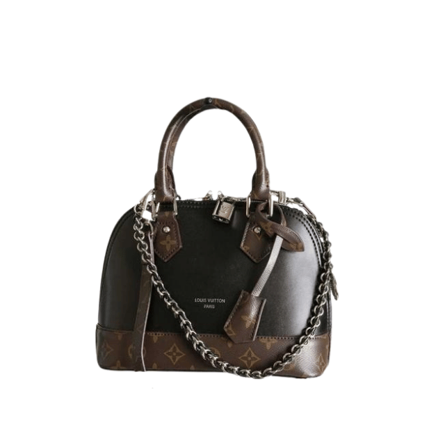LOUIS VUITTON ALMA BB MONOGRAM CANVAS BLACK 9.4 INCHES