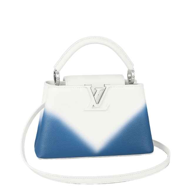 LOUIS VUITTON CAPUCINES BB GRADIENT BLUE WHITE 10.6 INCHES
