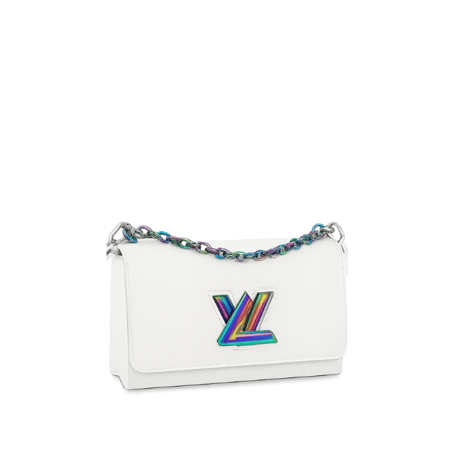 LOUIS VUITTON TWIST MM WHITE IRIDESCENT 8.5 INCHES