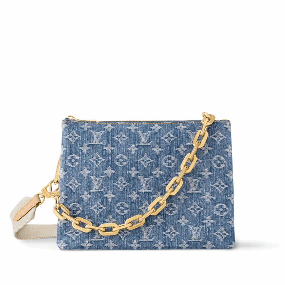 LOUIS VUITTON COUSSIN PM NEW LV REMIX NAVY BLUE DENIM 10.2 INCHES M24564