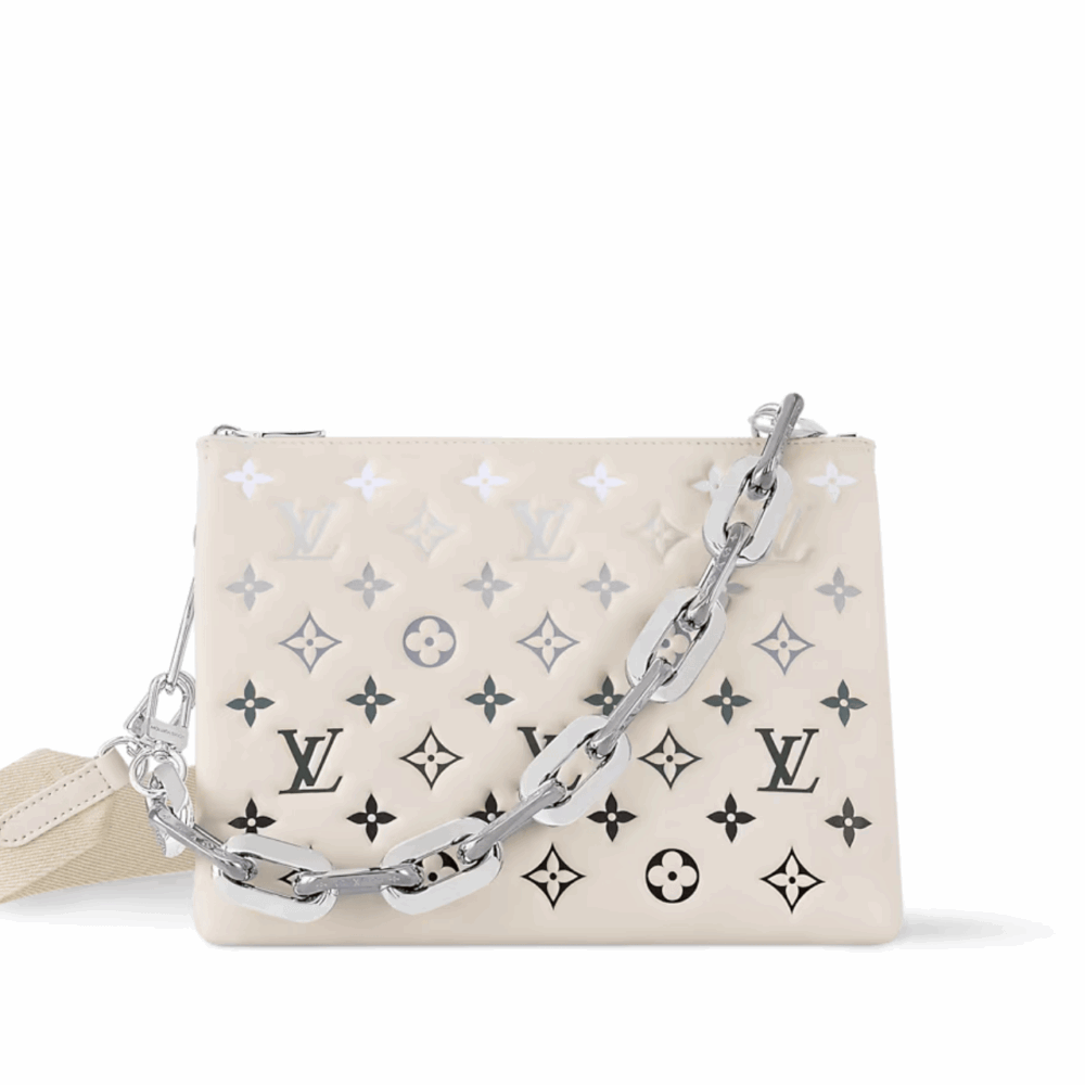 LOUIS VUITTON COUSSIN PM LV SKI CREAM/GRAY 10.2 INCHES M11986