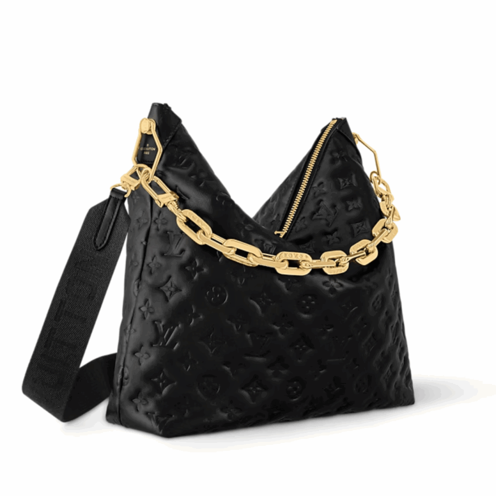 LOUIS VUITTON COUSSIN HOBO MM BLACK 15 INCHES M12068