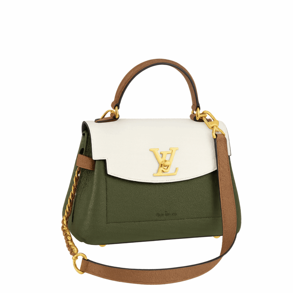 LOUIS VUITTON LOCKME EVER MINI KHAKI GREEN WHITE 9.8 INCHES