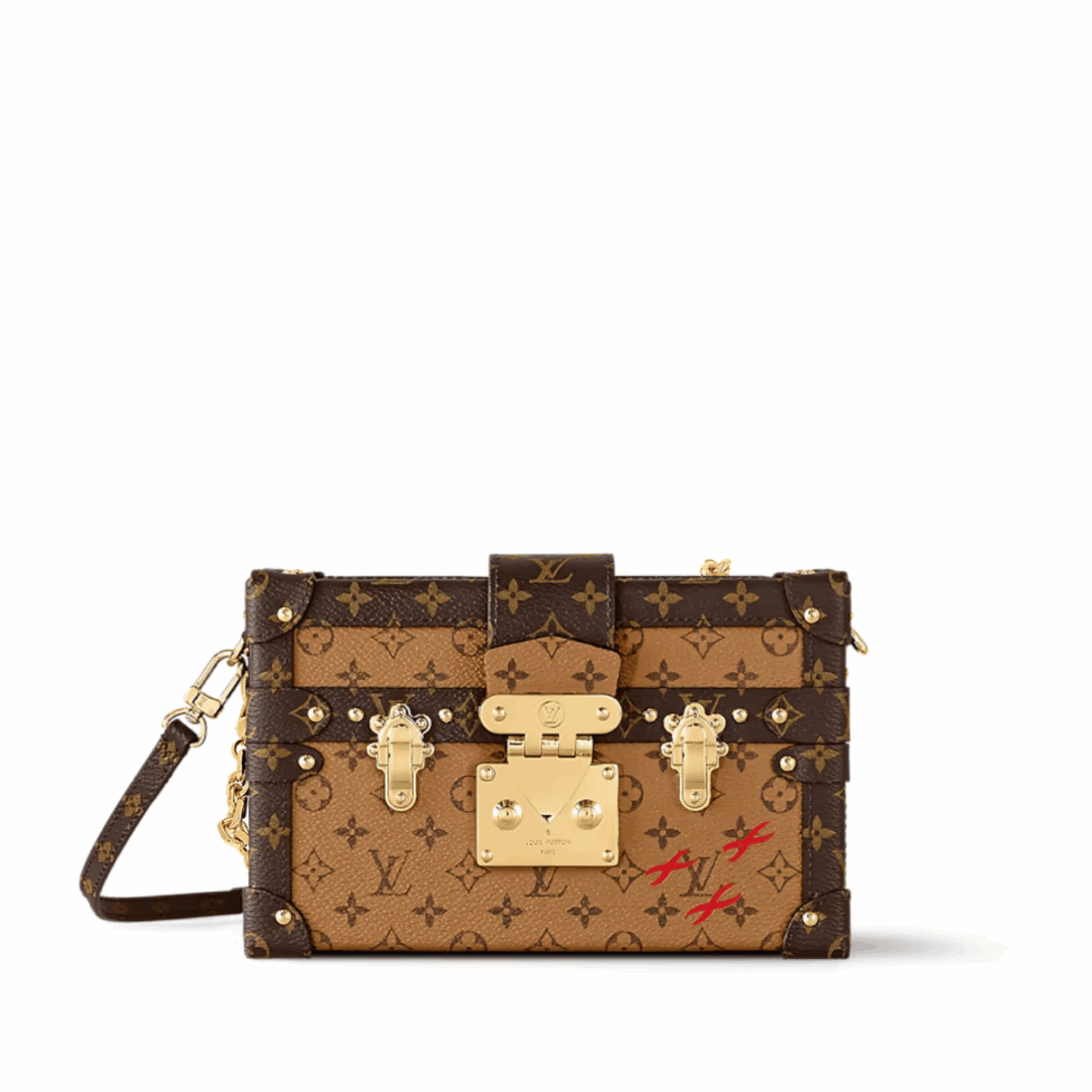 LOUIS VUITTON PETITE MALLE MONOGRAM REVERSE 7.9 INCHES
