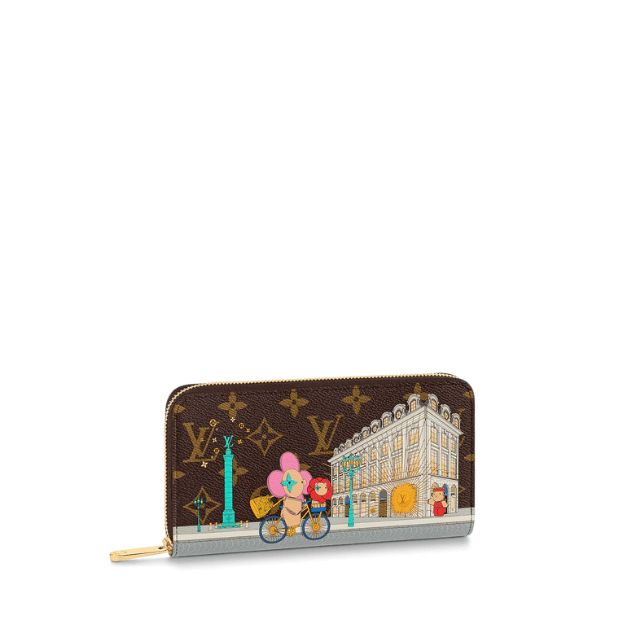 LOUIS VUITTON ZIPPY WALLET VIVIENNE MONOGRAM BROWN 7.7 INCHES M81544