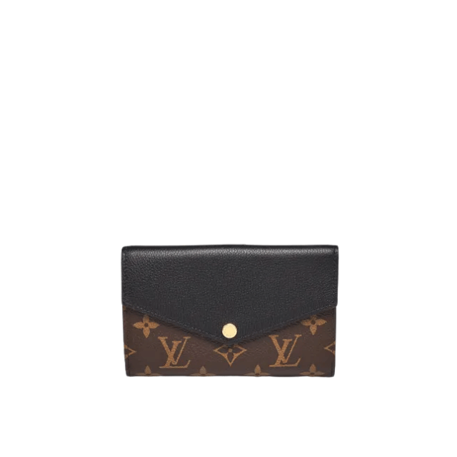 LOUIS VUITTON COMPACT WALLET PALLAS MONOGRAM BLACK 6 INCHES M60140