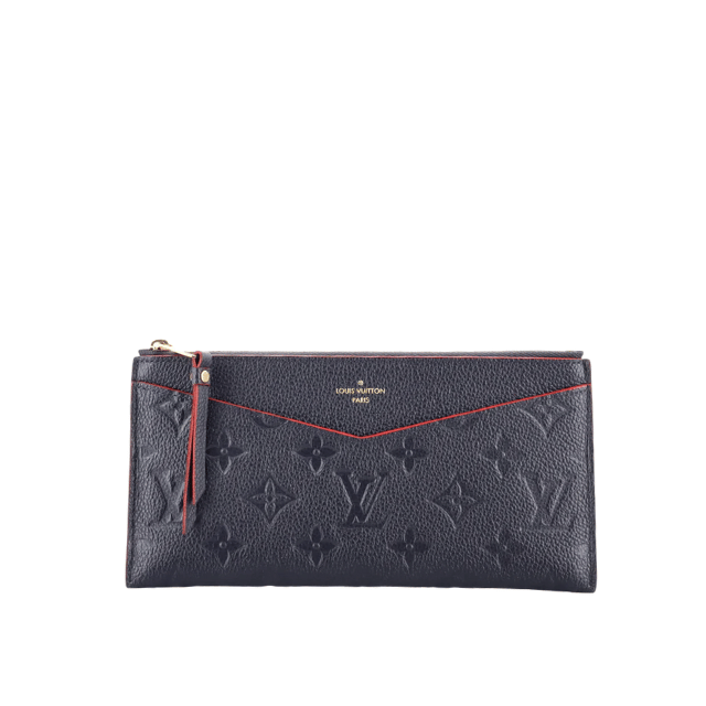 LOUIS VUITTON POCHETTE MELANIE MONOGRAM EMPREINTE NAVY BLUE 9 INCHES M68712