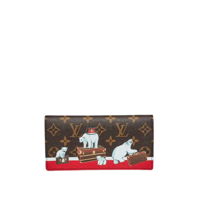 LOUIS VUITTON ZIPPY WALLET MONOGRAM CANVAS POLAR BEAR ANIMATION 7.5 INCHES M62086