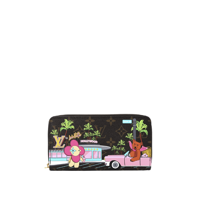 LOUIS VUITTON ZIPPY WALLET MONOGRAM VIVIENNE FUCHSIA PINK 7.5 INCHES M80857