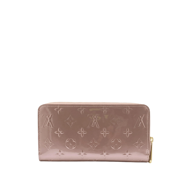 LOUIS VUITTON ZIPPY WALLET MONOGRAM VERNIS LEATHER MAGNOLIA 7.5 INCHES M91457