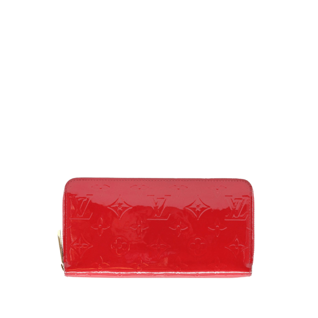 LOUIS VUITTON ZIPPY WALLET MONOGRAM VERNIS LEATHER POMME D’AMOUR 7.5 INCHES M91457