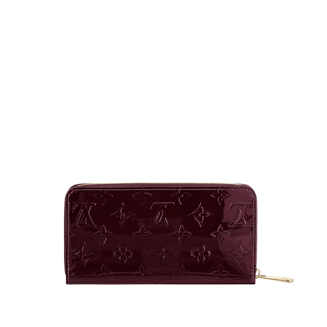 LOUIS VUITTON ZIPPY WALLET MONOGRAM VERNIS LEATHER AMARANTE 7.5 INCHES M91457