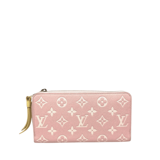 LOUIS VUITTON ZIPPY WALLET MONOGRAM EMPREINTE LEATHER ROSE BALLERINE M81279 7.5 INCHES M91457
