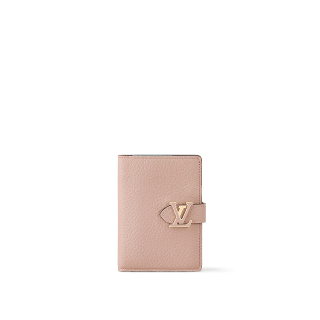 LOUIS VUITTON VERTICAL COMPACT WALLET CAPUCINES TAURILLON LEATHER PINK 3.5 INCHES M82198