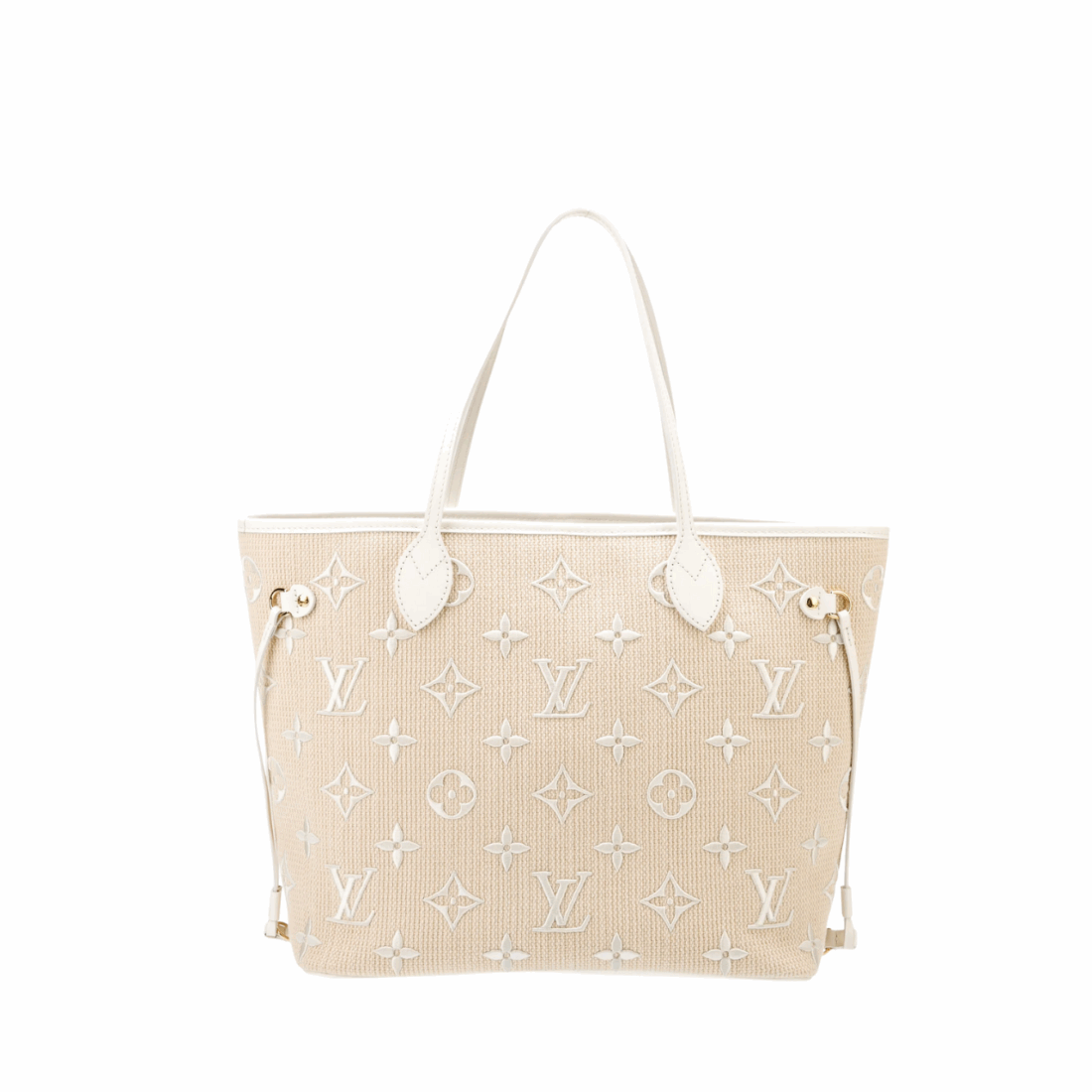 LOUIS VUITTON NEVERFULL MM MONOGRAM GIANT BY THE POOL WHITE ON BEIGE 12.2 INCHES M22838