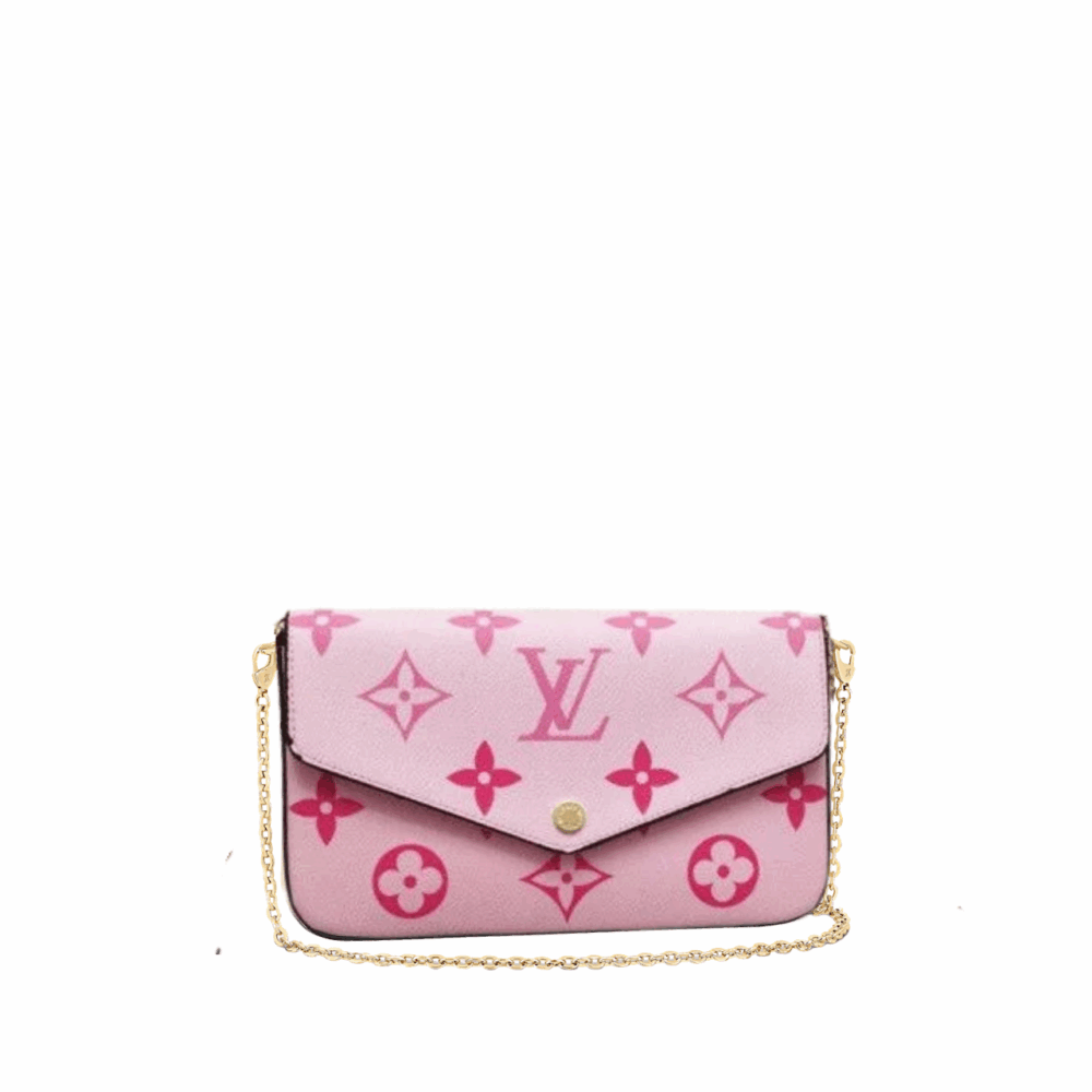 LOUIS VUITTON FELICIE POCHETTE MONOGRAM EMPREINTE PINK 8.3 INCHES M80498