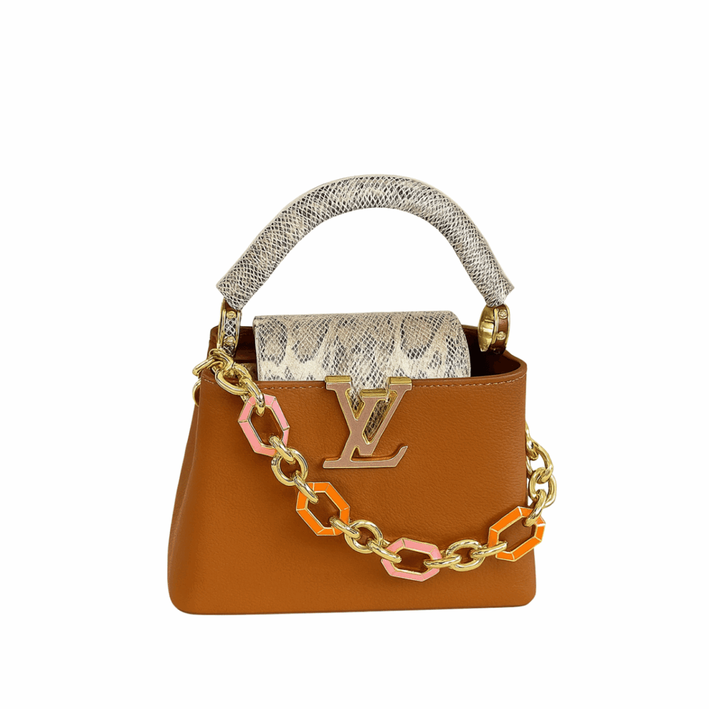 LOUIS VUITTON CAPUCINES NANO BROWN 7.9 INCHES