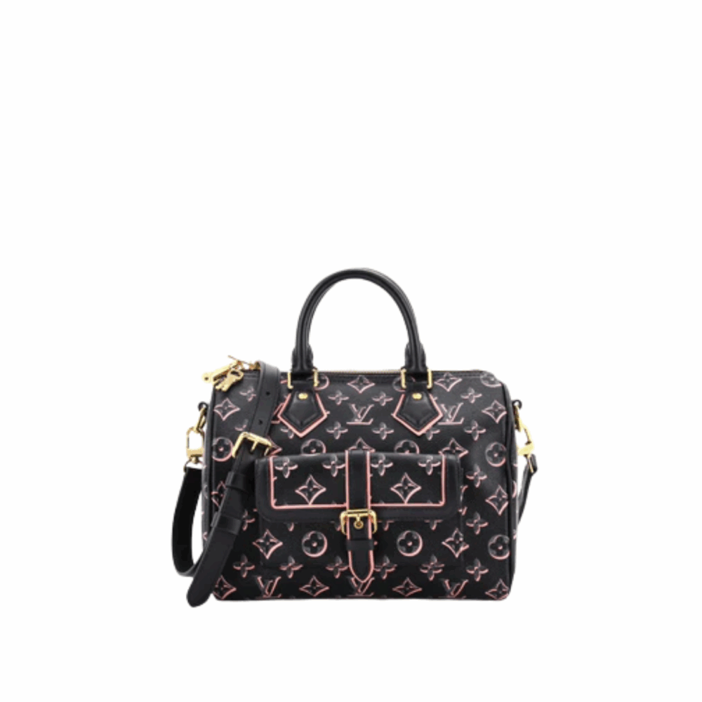 LOUIS VUITTON SPEEDY BANDOULIÈRE 25 BLACK 9.8 INCHES M20919