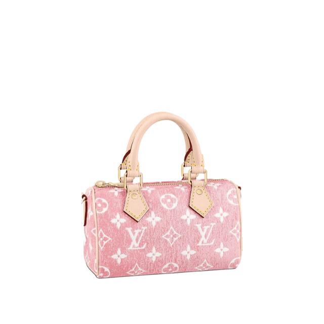 LOUIS VUITTON NANO SPEEDY MONOGRAM DENIM PINK 8.1 INCHES M82951