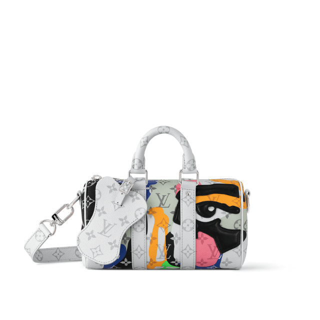 LOUIS VUITTON KEEPALL BANDOULIÈRE 25 WHITE 9.8 INCHES M45653